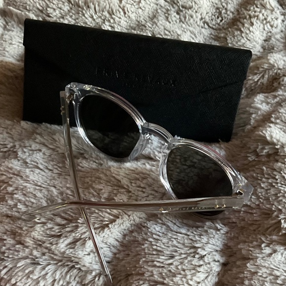 PRIVE’ REVAUX Handcrafted Cat Eye Sunglasses in Gray w Black Stripe - Picture 5 of 5